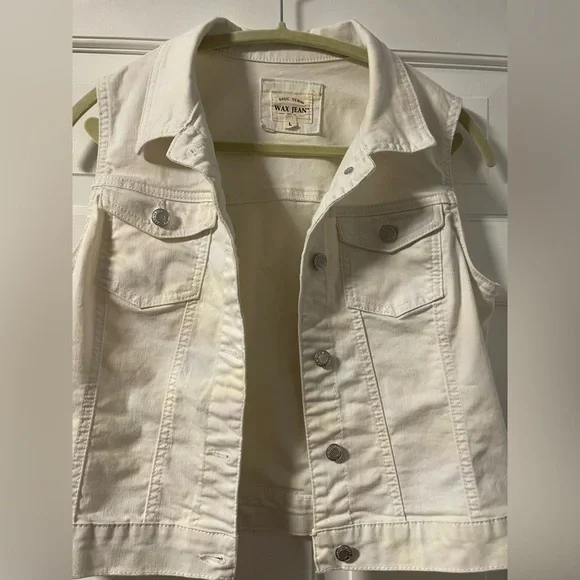 Wax Jean Kids White Denim Vest - Picture 3 of 4